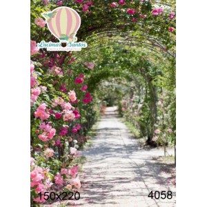  FUNDO FOTOGRÁFICO EM MALHA FLORAL REF.4058