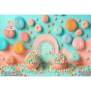 FUNDO FOTOGRÁFICO EM MALHA DOCES REF.7438