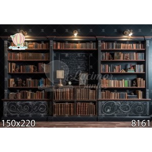 FUNDO FOTOGRÁFICO EM MALHA BIBLIOTECA  REF.8161